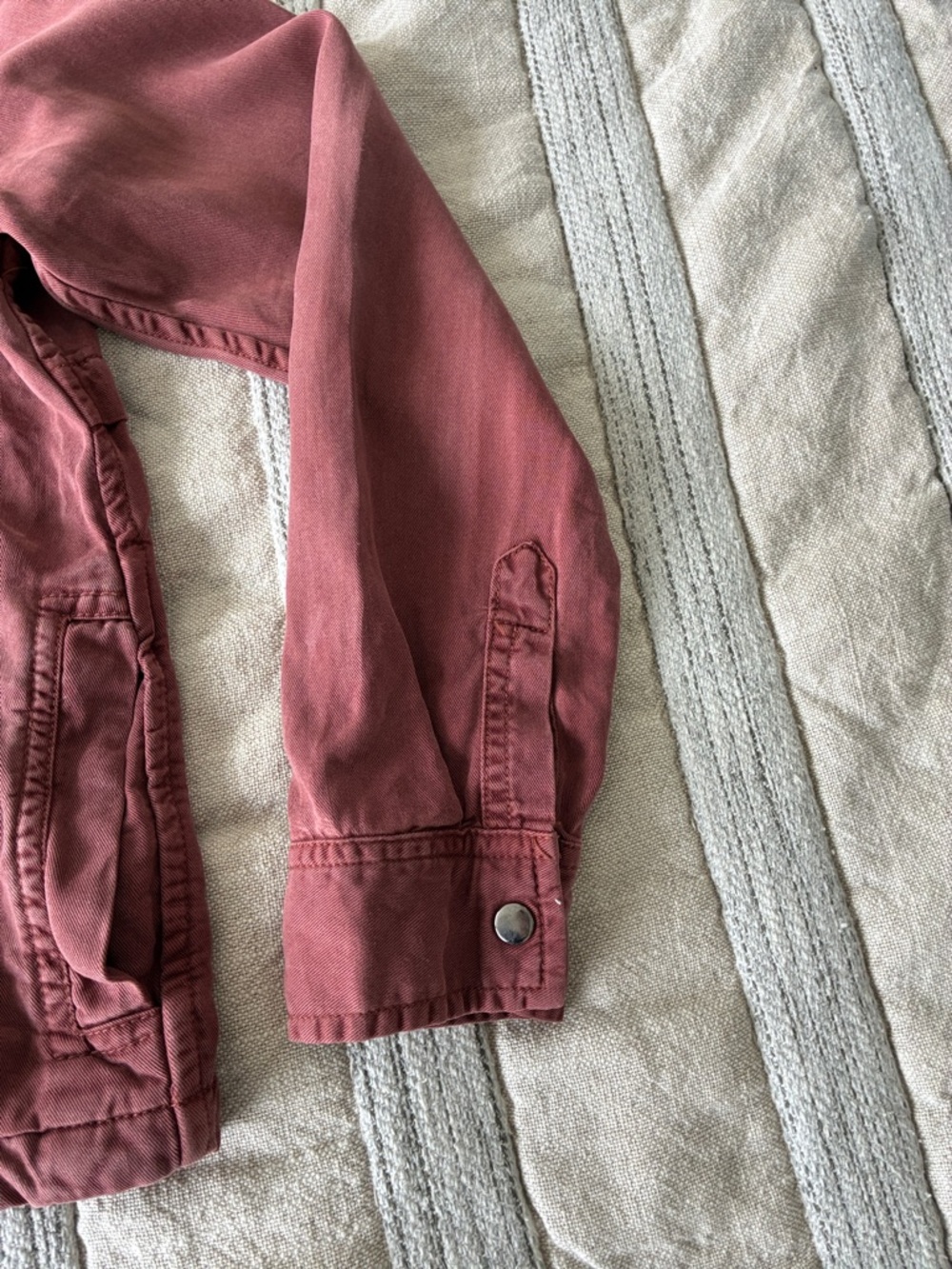 Dex rust coloured Button-Front Utility Jacket - Picture 5 of 9